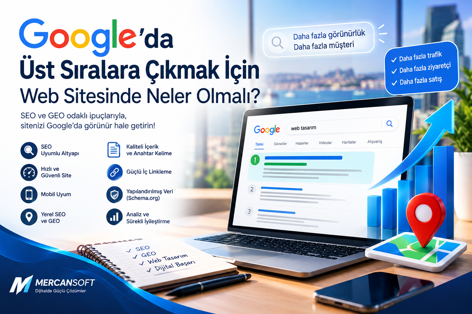 Google'da Üst Sıralara Çıkmak İçin Web Sitesinde Neler Olmalı?