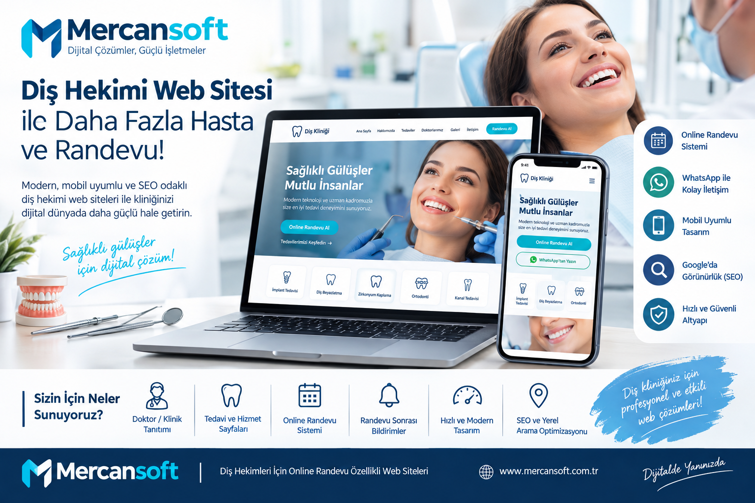 Diş Hekimi Web Sitesi Nasıl Olmalı? Daha Fazla Hasta ve Randevu İçin 10 Kritik Özellik