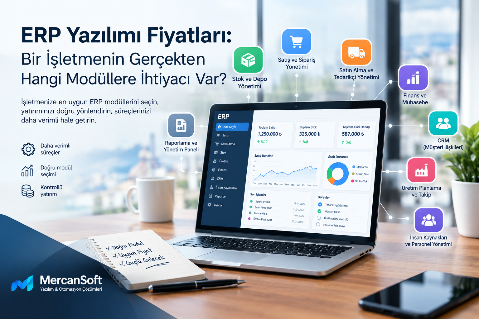ERP Yazılımı Fiyatları: Bir İşletmenin Gerçekten Hangi Modüllere İhtiyacı Var?